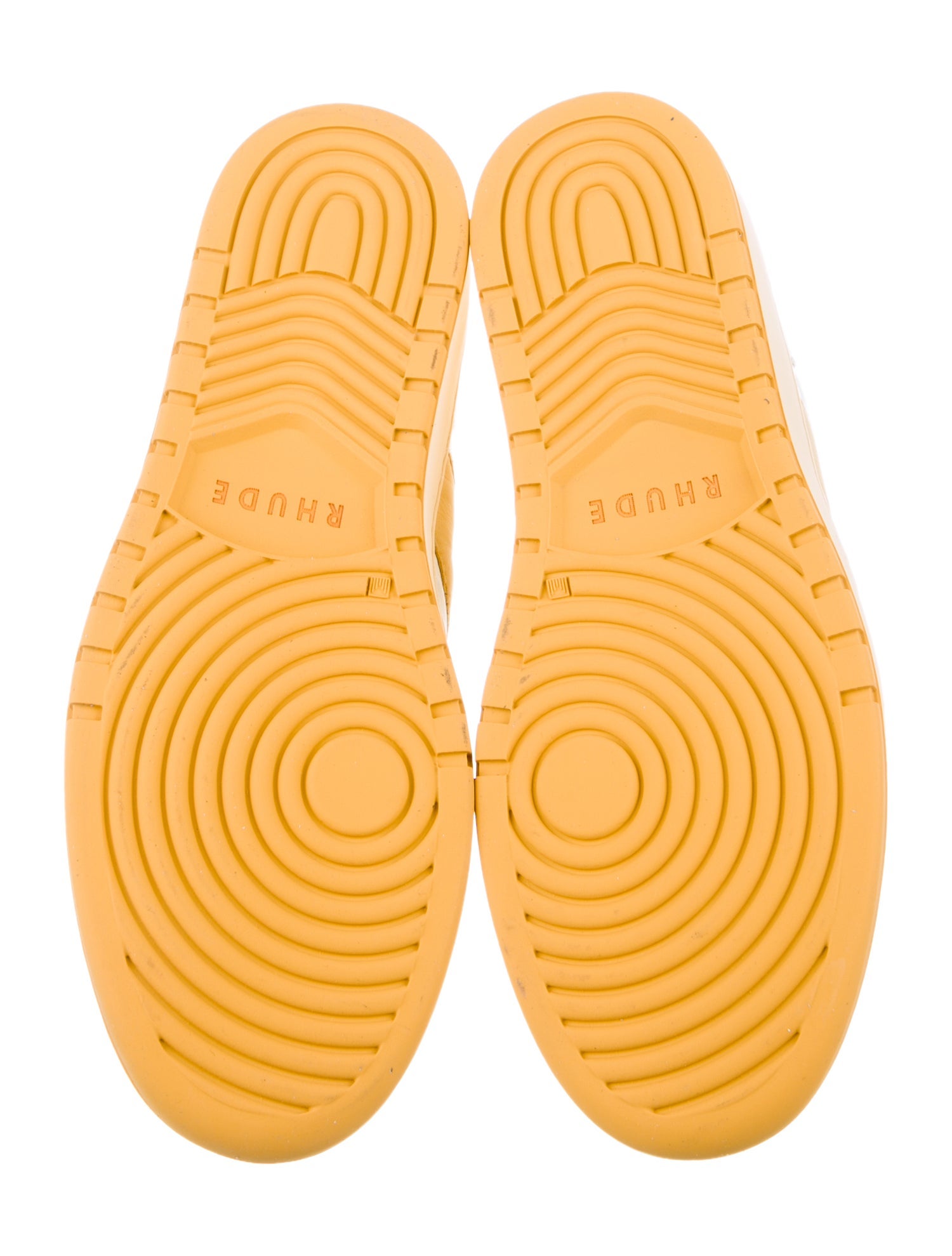 RHUDE Leather Colorblock Pattern Sneakers